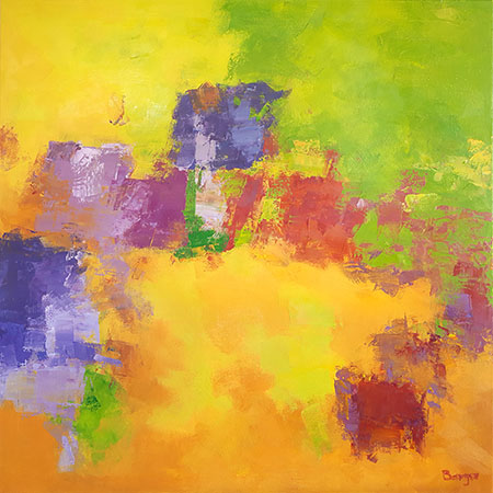 Stanisław Barysz, malarstwo, 100 x 100 cm